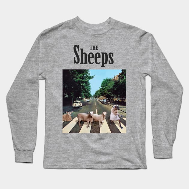 Abbey Road The sheeps Long Sleeve T-Shirt by Olgakunz